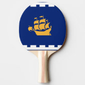 Raquette de ping pong avec drapeau de Québec (Dos)