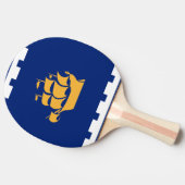 Raquette de ping pong avec drapeau de Québec (Côté)