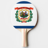 Raquette de ping pong avec le drapeau de la Virgin (Dos)