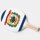 Raquette de ping pong avec le drapeau de la Virgin (Côté)