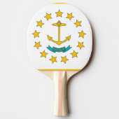 Raquette de ping pong avec le drapeau de Rhode Isl (Dos)
