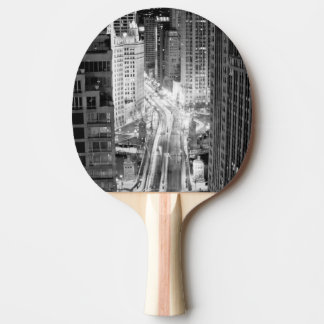 Raquette De Ping Pong Avenue du nord du Michigan Chicago après l'hiver