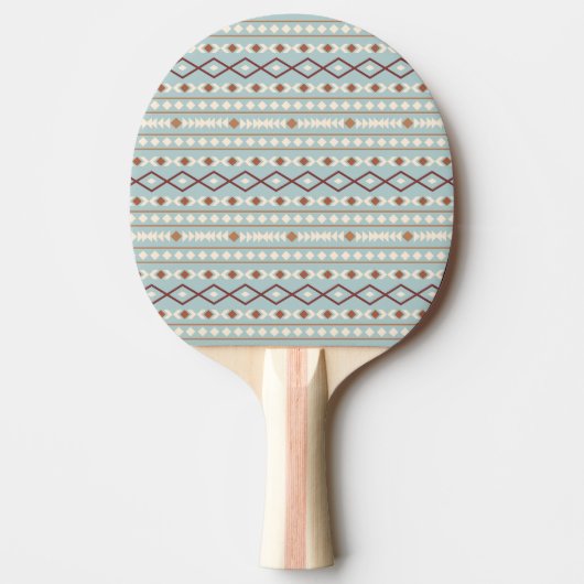Raquette De Ping Pong Aztec Formes Motif Rusts Crème Turquoise-Bleu (Devant)