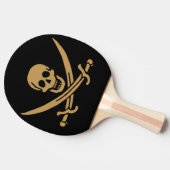 Raquette De Ping Pong Aztec Gold Crâne et cutlass Pirate Calico Jack (Côté)
