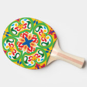 Raquette De Ping Pong 💛 💚 Azulejos, motif très décoratif, (Côté)