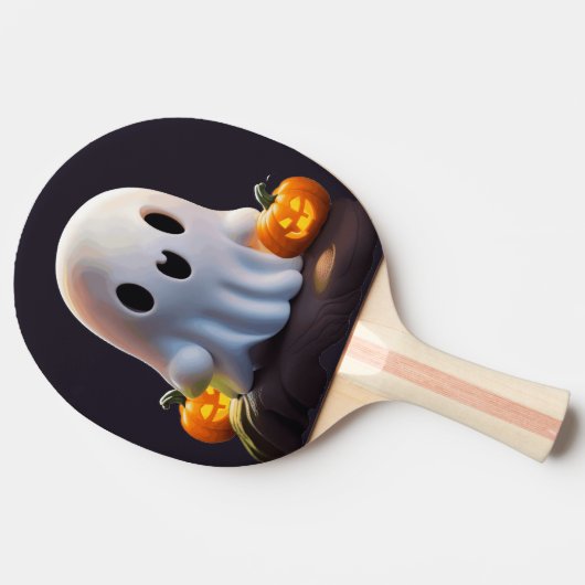 Raquette De Ping Pong Baby Ghost Déplaisant mignon caractère Halloween (Côté)