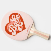 Raquette De Ping Pong Bachelorette Mariée Babe Tribe Squad Heart (Côté)