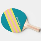 Raquette De Ping Pong Baiser de Mer Sucré Rayé avec Nom (Côté)