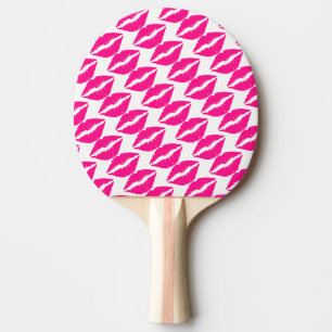 Raquette De Ping Pong Baisers rose blanc mignon motif cravate Coque-Mate