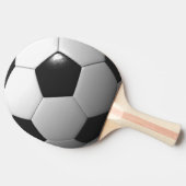 Raquette De Ping Pong Bal De Football Noir Et Blanc, (Côté)