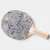 Raquette De Ping Pong Balayage bleu et Marbre blanc (Côté)