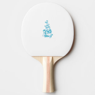 Raquette De Ping Pong Ball Blue, Medium Turquoise design décoratif