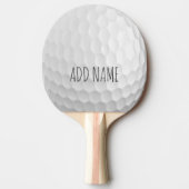 Raquette De Ping Pong Ball de golf Dimples avec nom personnalisé (Devant)