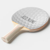 Raquette De Ping Pong Ball de golf Dimples avec nom personnalisé (Devant Angle)
