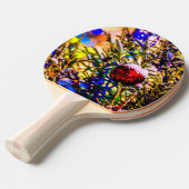 Raquette De Ping Pong Ball rouge Noël (Devant Angle)