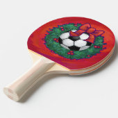 Raquette De Ping Pong Balle de football Noël (Devant Angle)