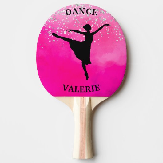 Raquette De Ping Pong Ballerina Dance Pink Ombre Sparkle (Devant)