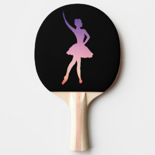Raquette De Ping Pong Ballerina danse design moderne géométrique