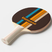 Raquette De Ping Pong Bande à points décalés avec nom Espresso (Devant Angle)