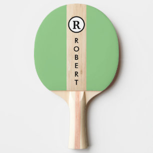Raquette De Ping Pong Bande de couleur en bois monogramme de marque pers