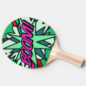 Raquette De Ping Pong Bande dessinée BOOM Moderne Fun Cool (Côté)