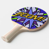 Raquette De Ping Pong Bande dessinée cool moderne BOOM (Devant Angle)