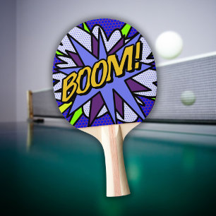 Raquette De Ping Pong Bande dessinée cool moderne BOOM