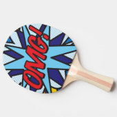 Raquette De Ping Pong Bande dessinée moderne cool et drôle OMG (Côté)
