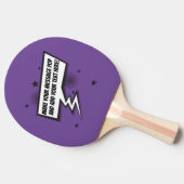 Raquette De Ping Pong Bande dessinée style légende bulle vocale (Côté)