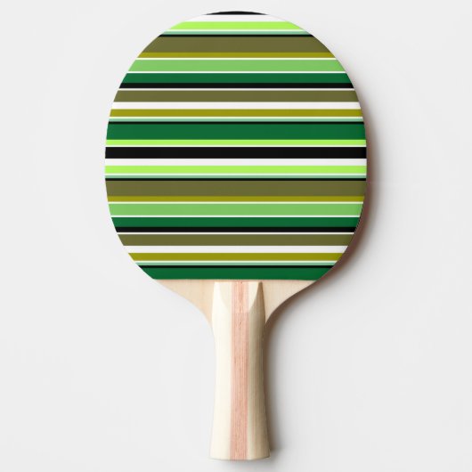 Raquette De Ping Pong Bandes blanches vert mignonne (Devant)