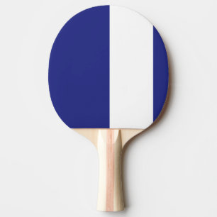 Raquette De Ping Pong Bandes bleues et blanches de la marine