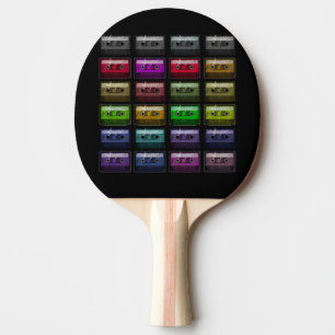 RAQUETTE DE PING PONG BANDES CASSETTES AMATEUR DE MUSIQUE RÉTRO