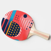 Raquette De Ping Pong Bandes et formes aux couleurs vives (Côté)
