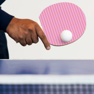 Raquette De Ping Pong Bandes géométriques roses