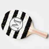 Raquette De Ping Pong Bandes noires et blanches (Côté)