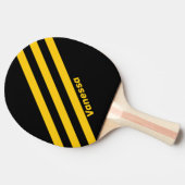 Raquette De Ping Pong Bandes nostalgiques d'abeille avec nom (Côté)
