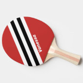Raquette De Ping Pong Bandes urbaines rétro Zebra avec nom (Côté)