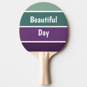 Raquette De Ping Pong Bandes Vertes Et Violettes