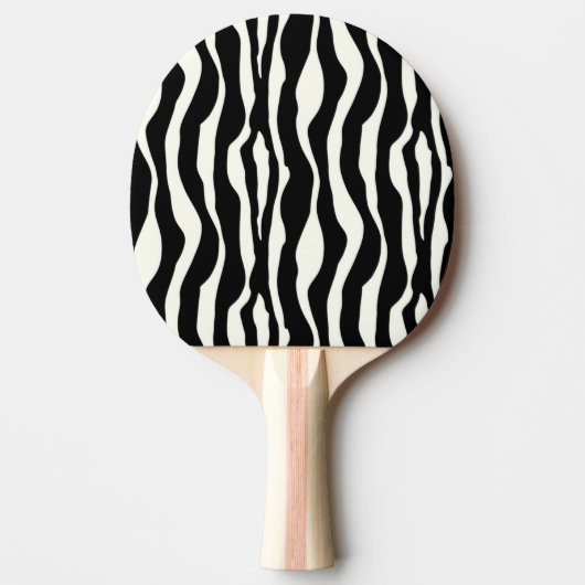 Raquette De Ping Pong Bandes zébrées - Noir et Blanc (Devant)