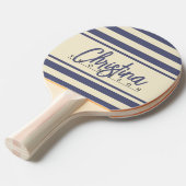 Raquette De Ping Pong Bannière Polo du milieu du siècle Nom de la brise  (Devant Angle)