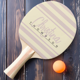 Raquette De Ping Pong Bannière Polo Milieu de Siècle Lavande Baiser Pein