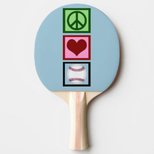 Raquette De Ping Pong Base-ball d'amour de paix