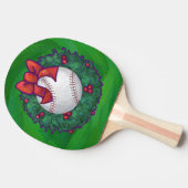 Raquette De Ping Pong Baseball dans la couronne de Noël (Côté)