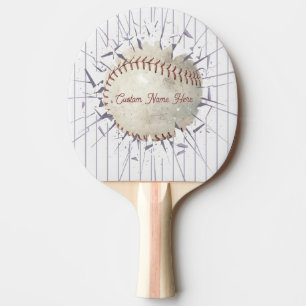 Raquette De Ping Pong Baseball, Tennis de table vintage américain 