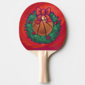 Raquette De Ping Pong Basket-ball à l'intérieur de la couronne de Noël (Devant)