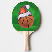 Raquette De Ping Pong Basket-ball de Santa Hat sur Green (Devant)