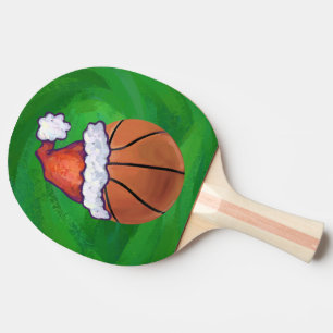 Raquette De Ping Pong Basket-ball de Santa Hat sur Green