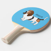 Raquette De Ping Pong Basset hound dessin de chien (Devant Angle)