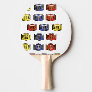Raquette De Ping Pong bâtiments multicolores