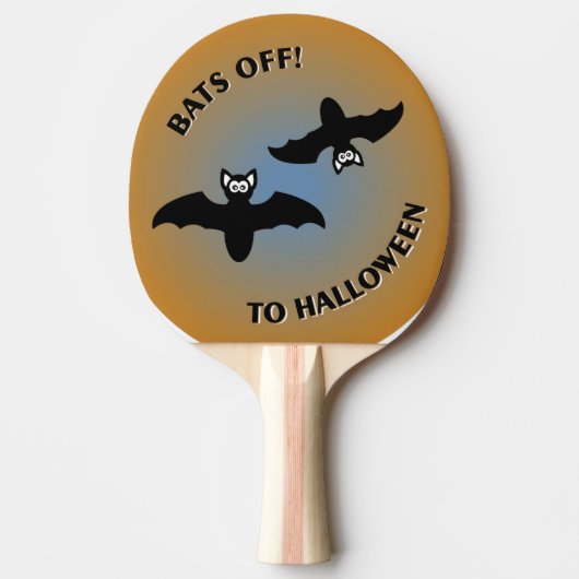 Raquette De Ping Pong Bats d'Halloween bleu orange (Devant)